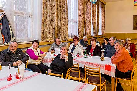 Setkání důchodců obce Dolní Třebonín 10.3.2016, foto: Lubor Mrázek