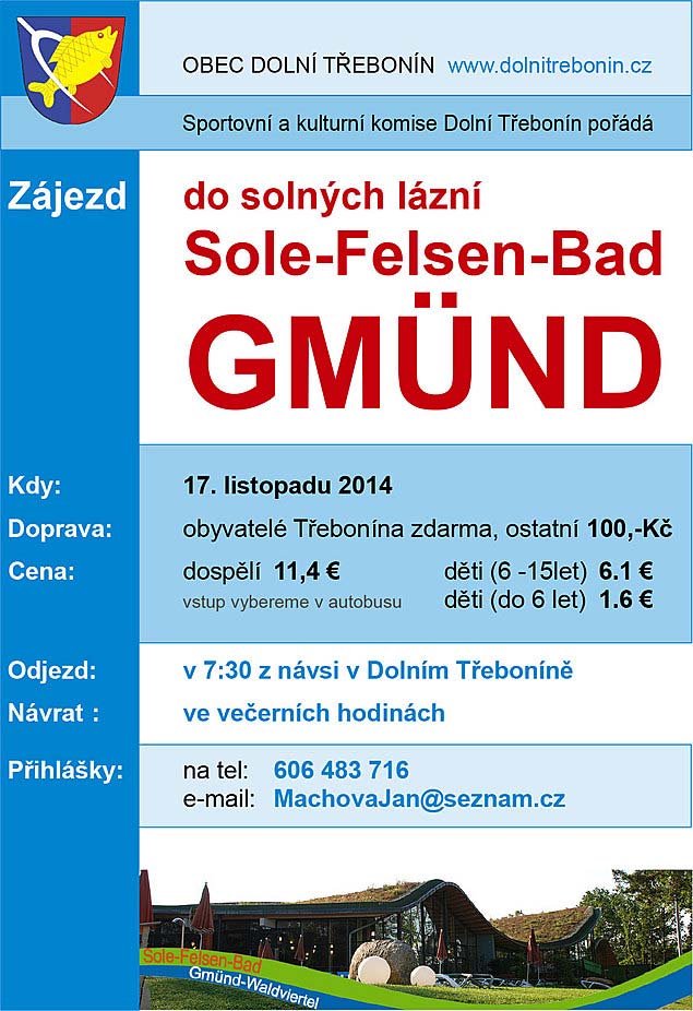 Zájezd do solných lázní Gmünd 17.11.2014