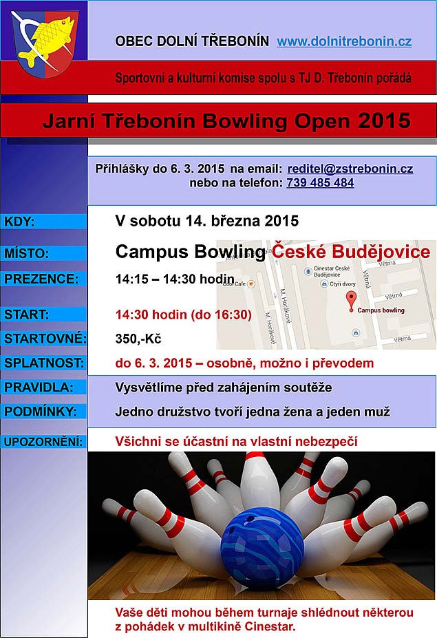 Jarní Třebonín Bowling Open 14.3.2015