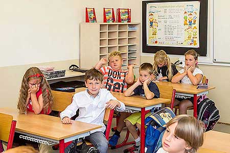 Zahájení školního roku v ZŠ Dolní Třebonín, 1.9.2015, foto: Lubor Mrázek