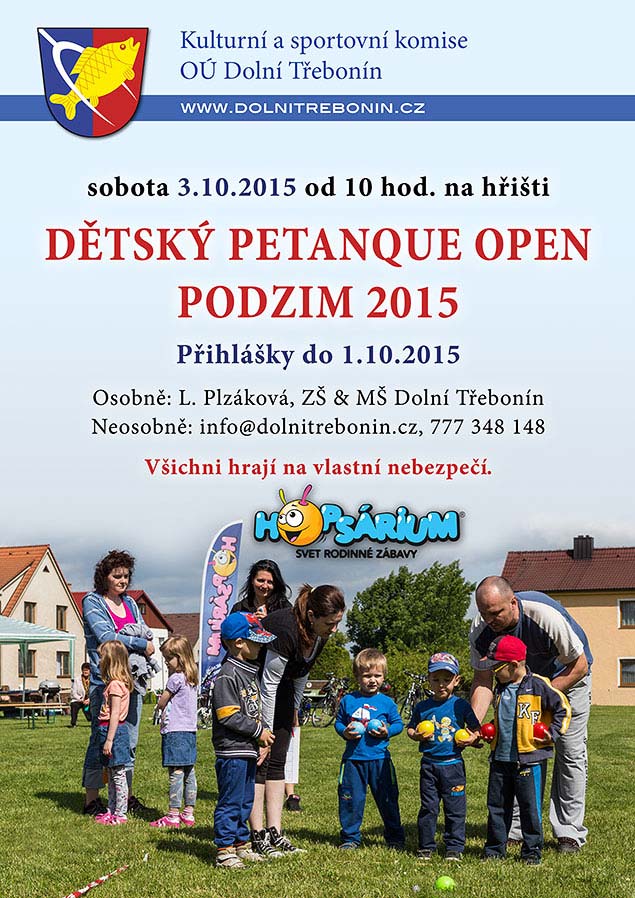 Podzimní Dětský Třebonín Petangue Open 3.10.2015