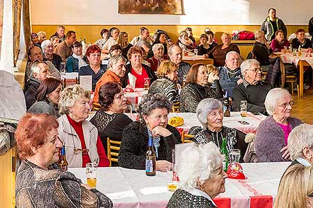 Setkání důchodců obce Dolní Třebonín 10.3.2016, foto: Lubor Mrázek