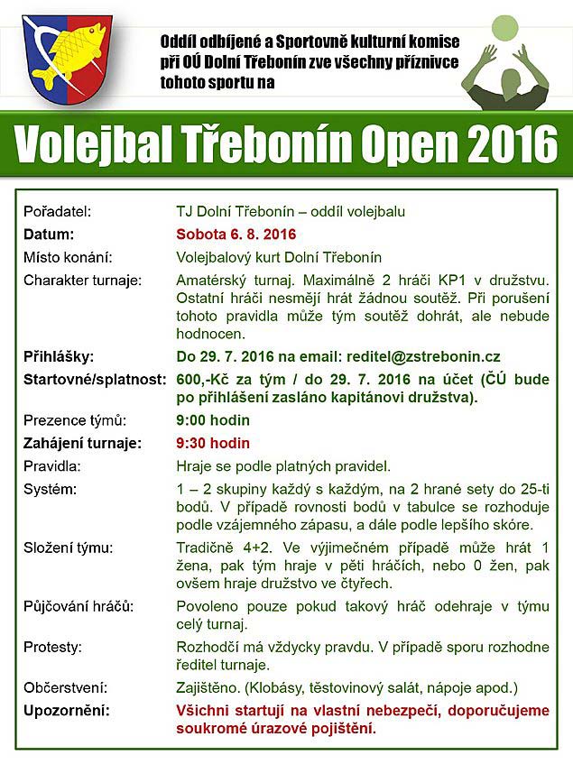 Volejbal Třebonín Open 6.8.2016