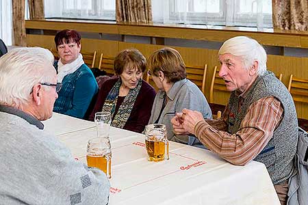 Setkání důchodců obce Dolní Třebonín 2.3.2017, foto: Lubor Mrázek