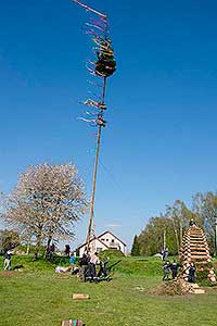 Pálení čarodějnic, Dolní Třebonín 30.4.2016, foto: Jan Švec