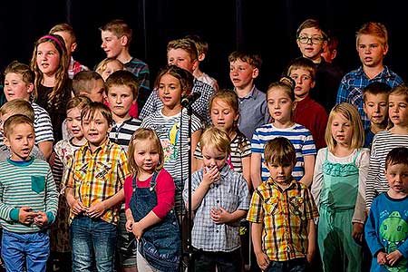 Besídka ZŠ a MŠ Dolní Třebonín ke Dni matek, Kino Velešín 10.5.2017, foto: Lubor Mrázek