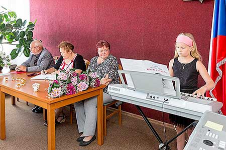 Vítání občánků v obci Dolní Třebonín 10.6.2017, foto: Lubor Mrázek