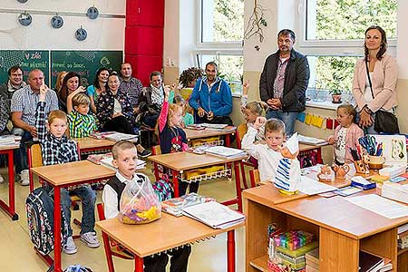 Zahájení školního roku 2017/2018 v ZŠ Dolní Třebonín, 4.9.2017, foto: Lubor Mrázek