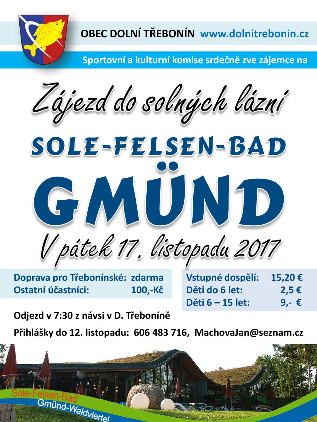 Zájezd do solných lázní Gmünd 17.11.2017