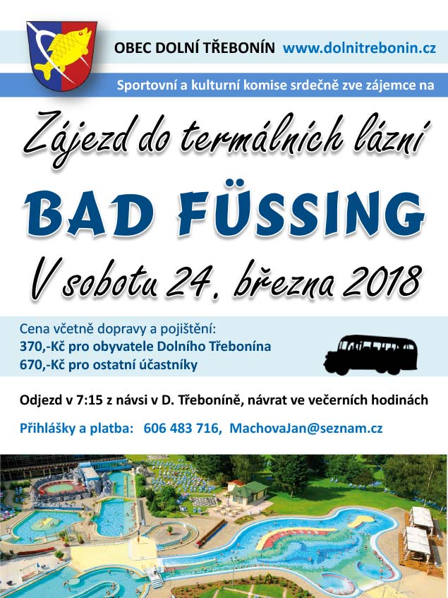 Zájezd do termálních lázní Bad Füssing 24.3.2018