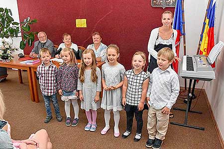 Vítání občánků v obci Dolní Třebonín 23.6.2018, foto: Jan Švec