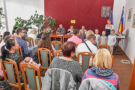 Vítání občánků v obci Dolní Třebonín 23.6.2018, foto: Jan Švec