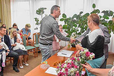 Vítání občánků v obci Dolní Třebonín 23.6.2018, foto: Jan Švec