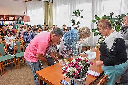 Vítání občánků v obci Dolní Třebonín 23.6.2018, foto: Jan Švec