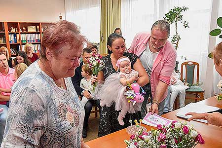 Vítání občánků v obci Dolní Třebonín 23.6.2018, foto: Jan Švec