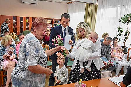 Vítání občánků v obci Dolní Třebonín 23.6.2018, foto: Jan Švec