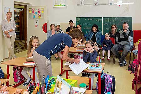 Zahájení školního roku 2018/2019 v ZŠ Dolní Třebonín, 3.9.2018, foto: Lubor Mrázek