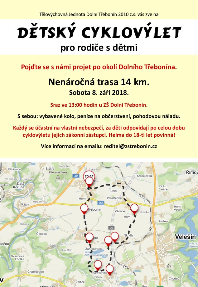 Dětský cyklovýlet 8.9.2018