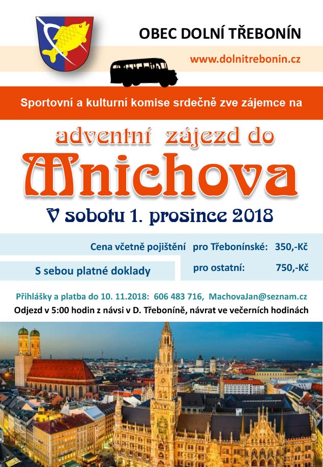 Adventní zájezd do Mnichova 1.12.2018