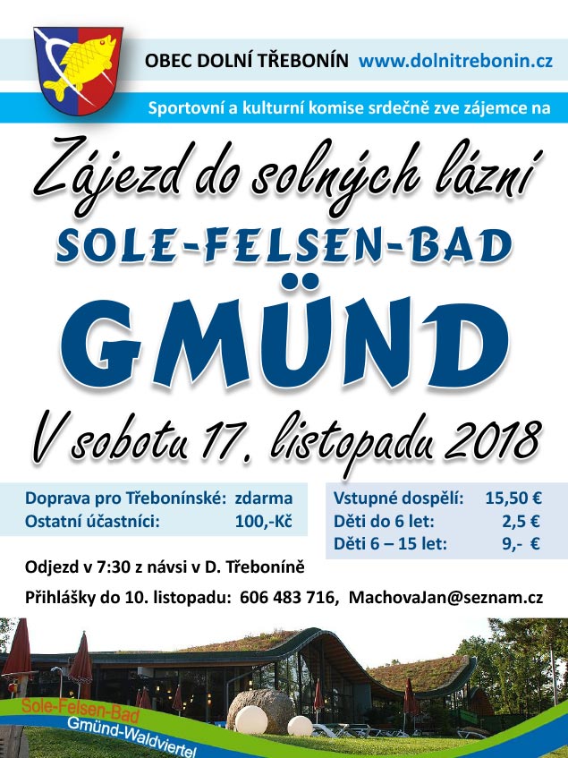 Zájezd do solných lázní Gmünd 17.11.2018