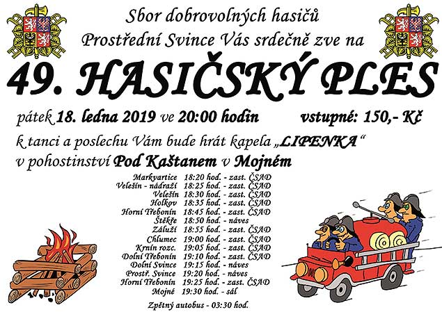 Hasičský ples Svince 18.1.2019