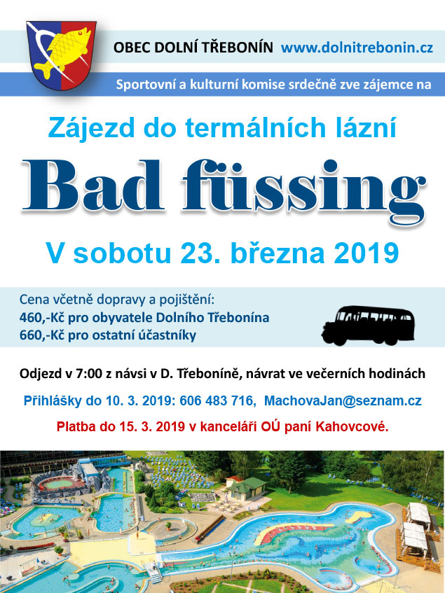 Zájezd do termálních lázní Bad Füssing 23.3.2019