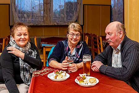 Setkání důchodců obce Dolní Třebonín 14.3.2019, foto: Lubor Mrázek