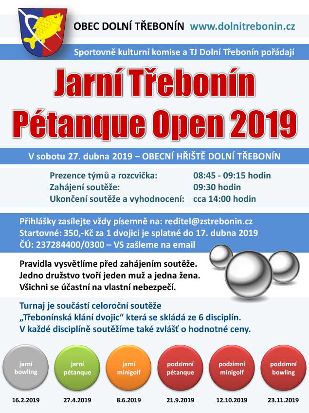 Jarní Třebonín Petangue Open 27.4.2019