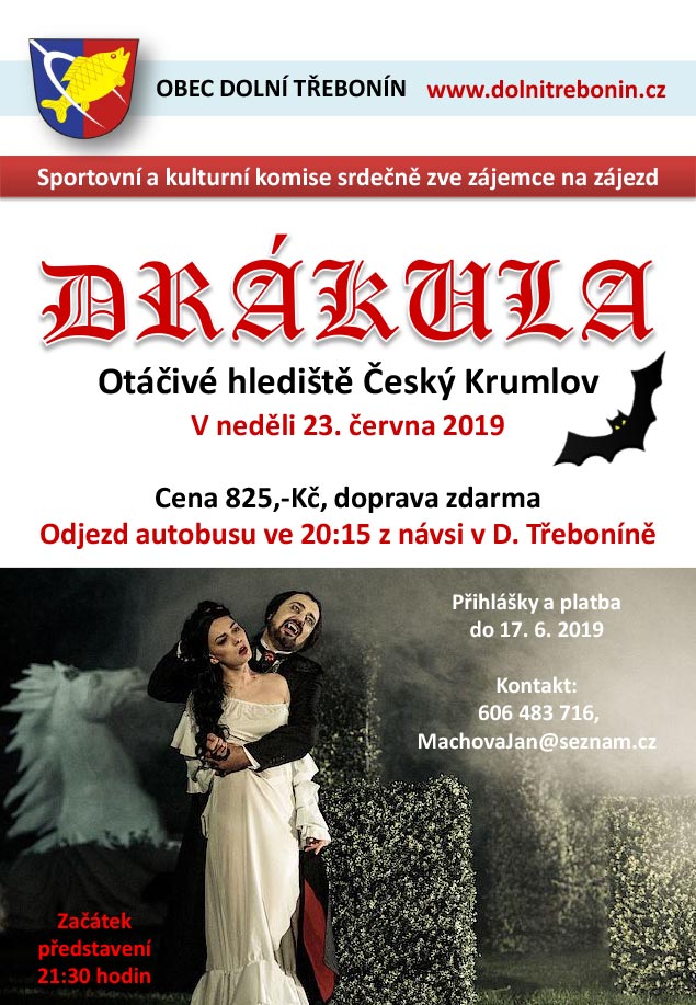 Drákula - zájezd na Otáčivé hlediště 23.6.2019