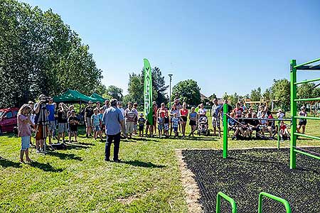 Slavnostní otevření workoutového hřiště v Dolním Třeboníně 29.6.2019, foto: Lubor Mrázek