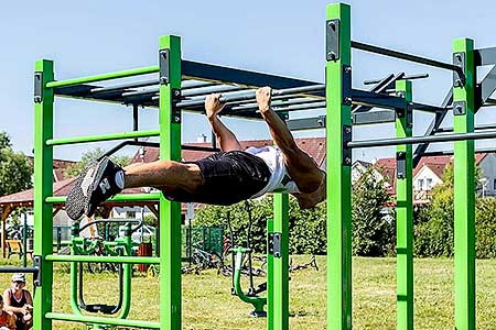 Slavnostní otevření workoutového hřiště v Dolním Třeboníně 29.6.2019, foto: Lubor Mrázek