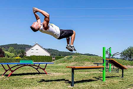 Slavnostní otevření workoutového hřiště v Dolním Třeboníně 29.6.2019, foto: Lubor Mrázek