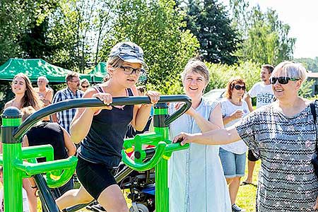 Slavnostní otevření workoutového hřiště v Dolním Třeboníně 29.6.2019, foto: Lubor Mrázek