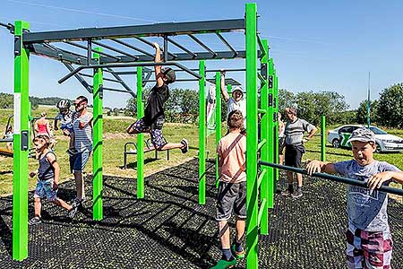 Slavnostní otevření workoutového hřiště v Dolním Třeboníně 29.6.2019, foto: Lubor Mrázek