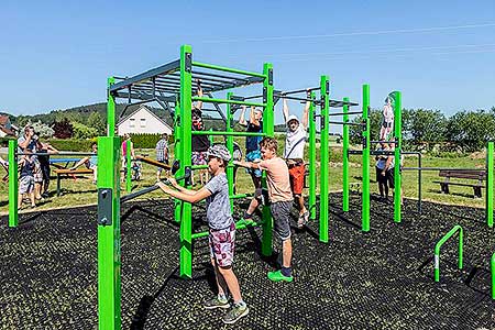 Slavnostní otevření workoutového hřiště v Dolním Třeboníně 29.6.2019, foto: Lubor Mrázek