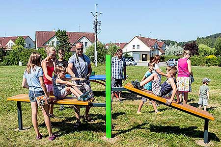 Slavnostní otevření workoutového hřiště v Dolním Třeboníně 29.6.2019, foto: Lubor Mrázek