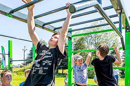 Slavnostní otevření workoutového hřiště v Dolním Třeboníně 29.6.2019, foto: Lubor Mrázek