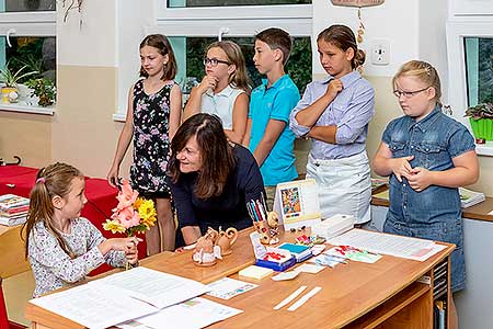 Zahájení školního roku 2019/2020 v ZŠ Dolní Třebonín, 2.9.2019, foto: Lubor Mrázek