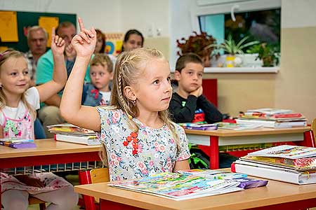 Zahájení školního roku 2019/2020 v ZŠ Dolní Třebonín, 2.9.2019, foto: Lubor Mrázek