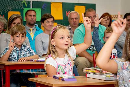 Zahájení školního roku 2019/2020 v ZŠ Dolní Třebonín, 2.9.2019, foto: Lubor Mrázek