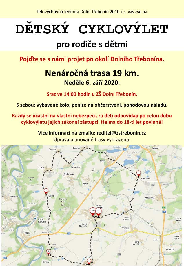 Dětský cyklovýlet 6.9.2020