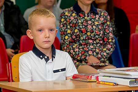 Zahájení školního roku v ZŠ a MŠ Dolní Třebonín 1.9.2020, foto: Lubor Mrázek