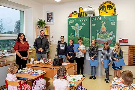 Zahájení školního roku v ZŠ a MŠ Dolní Třebonín 1.9.2020, Foto: Lubor Mrázek