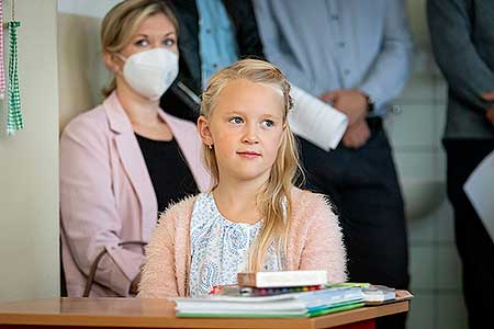 Zahájení školního roku v ZŠ a MŠ Dolní Třebonín 1.9.2021, foto: Lubor Mrázek