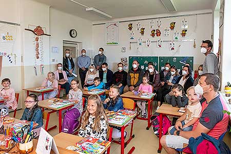 Zahájení školního roku v ZŠ a MŠ Dolní Třebonín 1.9.2021, foto: Lubor Mrázek
