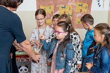 Zahájení školního roku v ZŠ a MŠ Dolní Třebonín 1.9.2021, foto: Lubor Mrázek