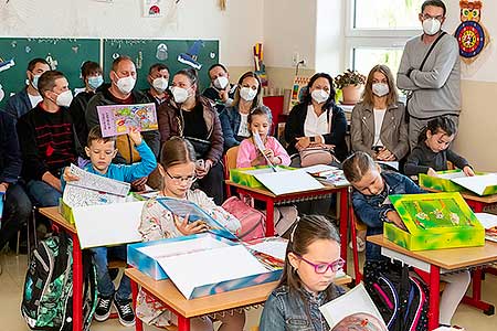 Zahájení školního roku v ZŠ a MŠ Dolní Třebonín 1.9.2021, foto: Lubor Mrázek