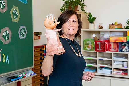 Zahájení školního roku v ZŠ a MŠ Dolní Třebonín 1.9.2021, foto: Lubor Mrázek