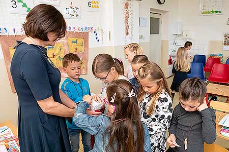 Zahájení školního roku v ZŠ a MŠ Dolní Třebonín 1.9.2021, foto: Lubor Mrázek
