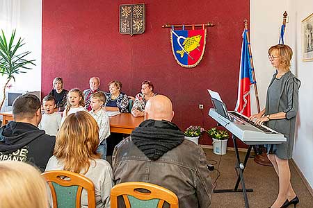 Vítání občánků v obci Dolní Třebonín 10.10.2021, foto: Lubor Mrázek